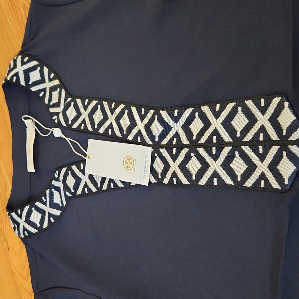 NWT Navy Ariana Tunic With Taping - Picture 5 of 11